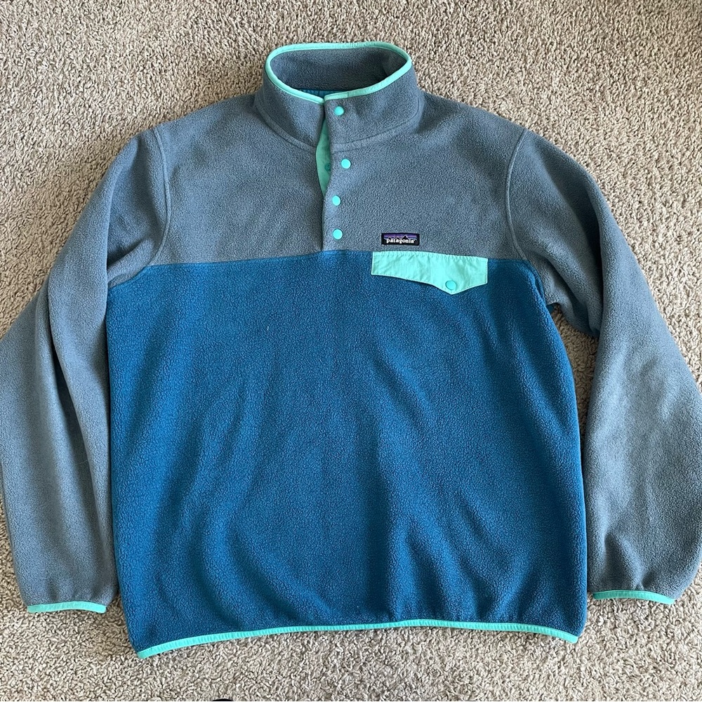PATAGONIA SYNCHILLA HALF BUTTON SNAP-T FLEECE PULLOVER SWEATER